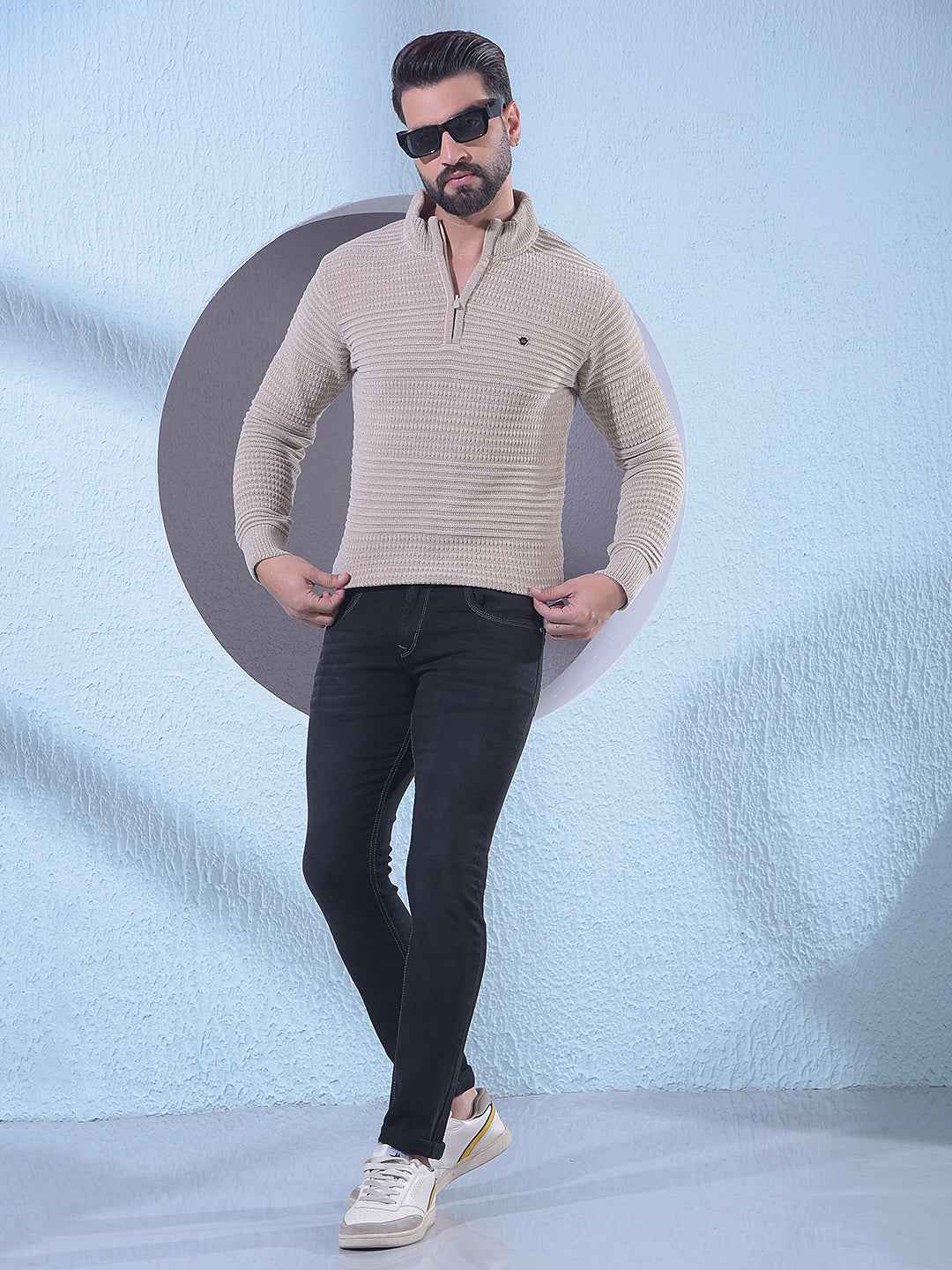 Trendy Charcoal Grey Stretch Casual Jeans