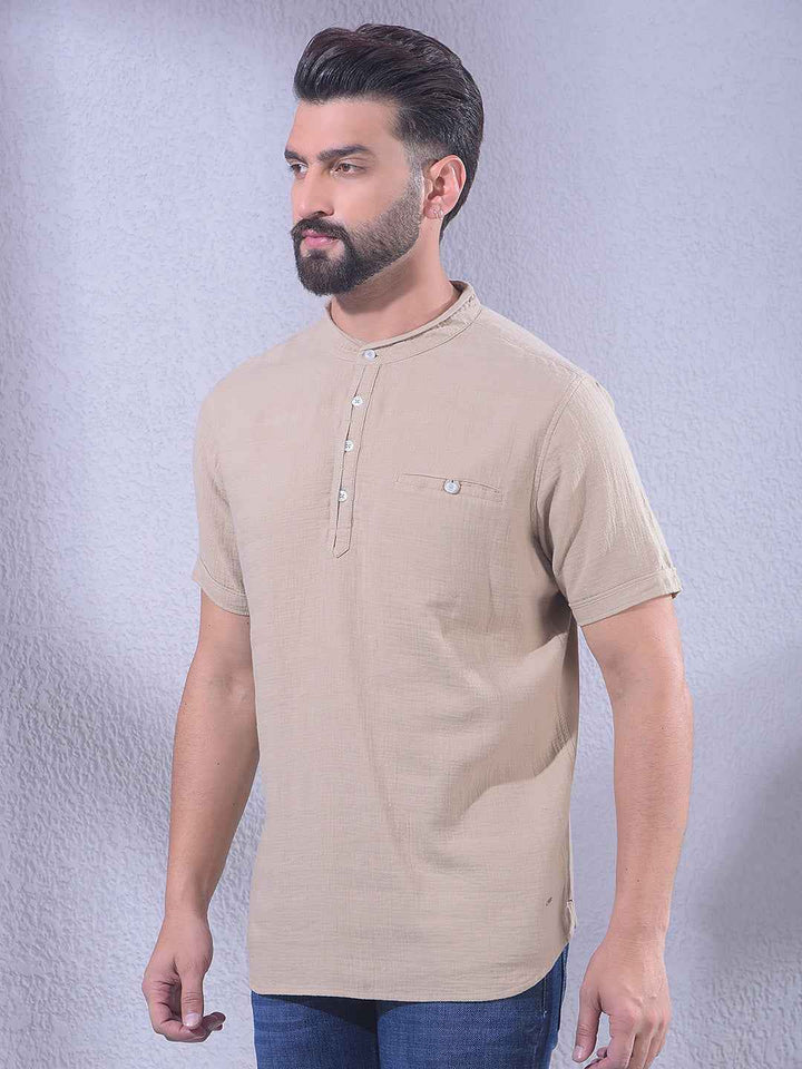 Warm Beige Clean Finish Kurta
