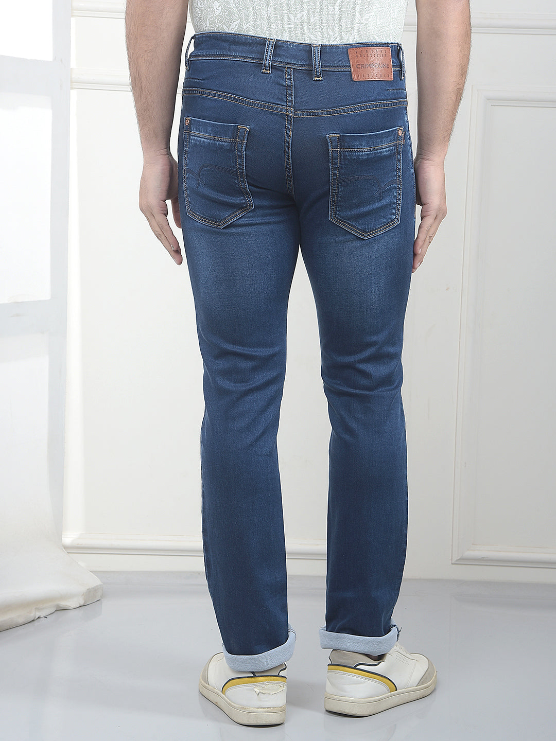 Classic Blue Stretch Straight Jeans