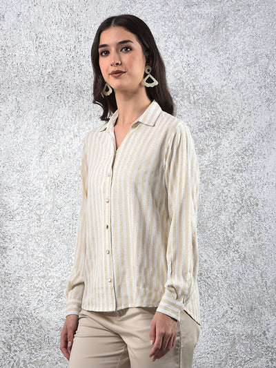 Champagne Striped Shine Shirt