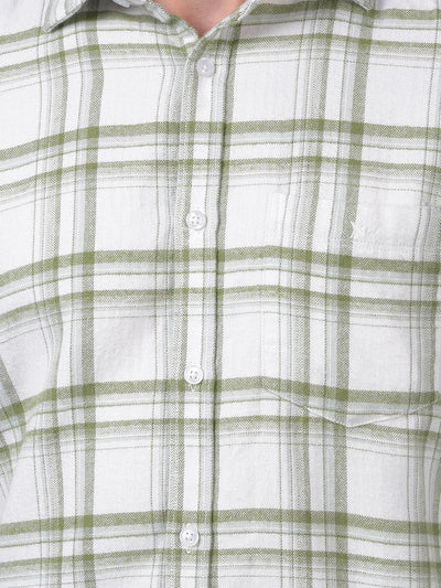 Green Checked 100% Cotton Shirt
