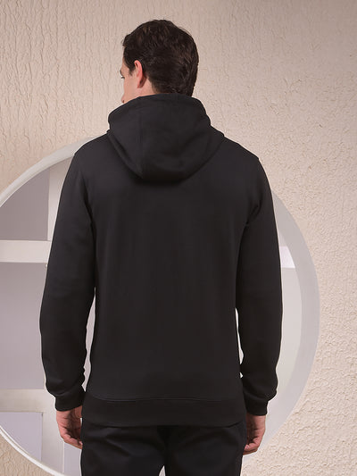 Black Hooded Neck Sweatshirt