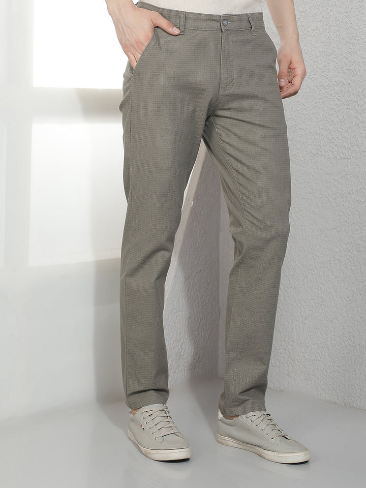 Grey Checked Trousers