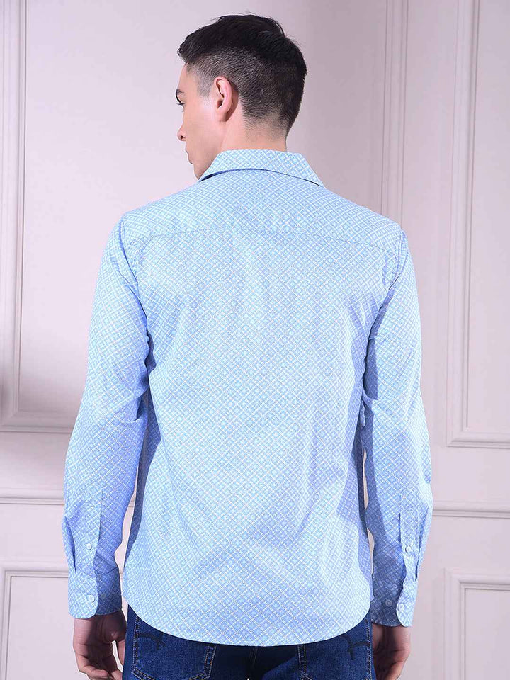 Blue Printed Shirt