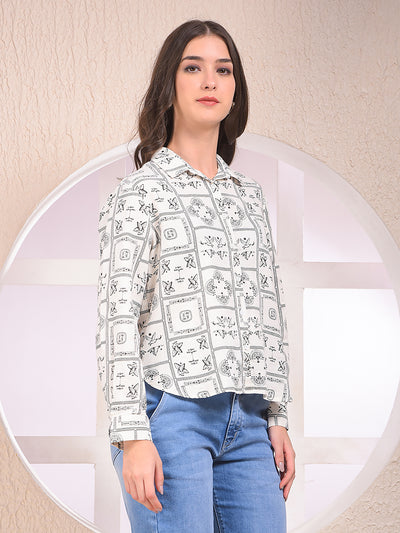 Black Printed 100% Cotton Shirt