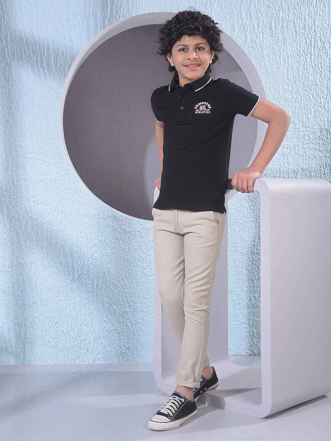 Beige 100% Cotton Trousers