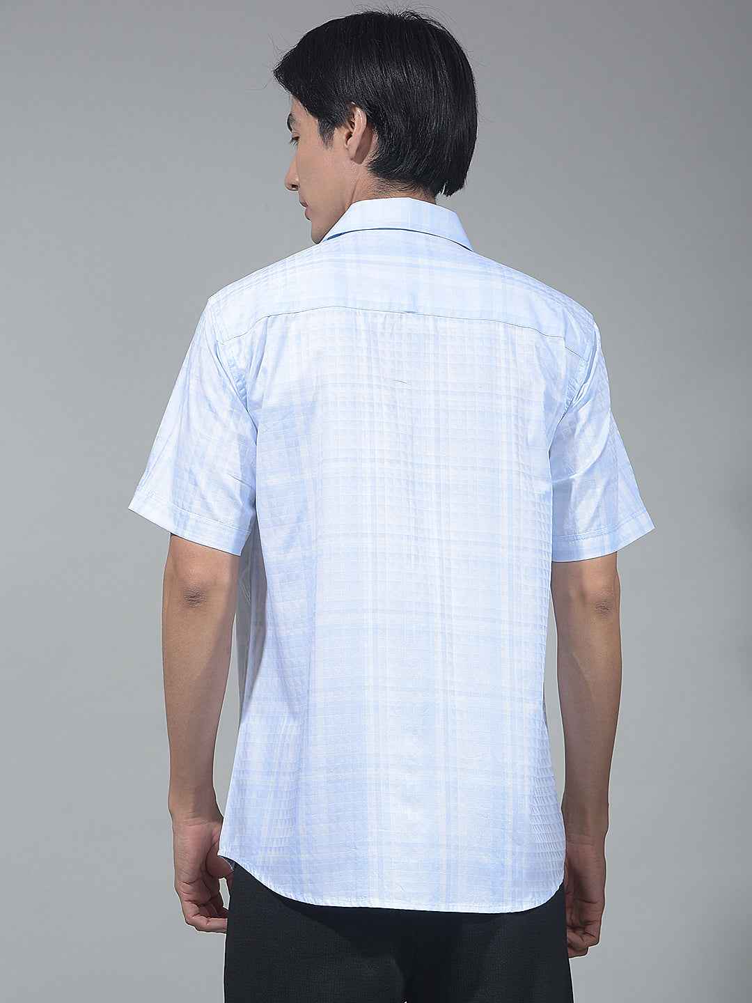 Blue Graphic Print 100% Cotton Shirt