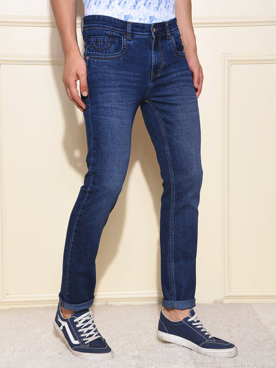 Sleek Cotton Blue Jeans