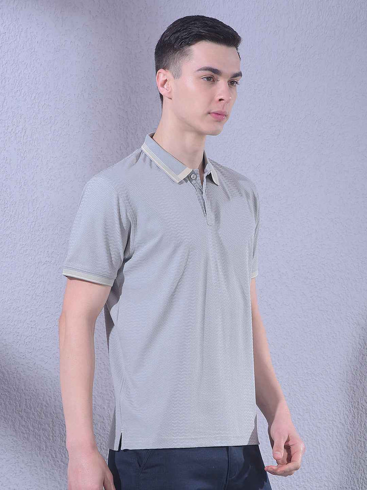 Grey Jacquard T-Shirt