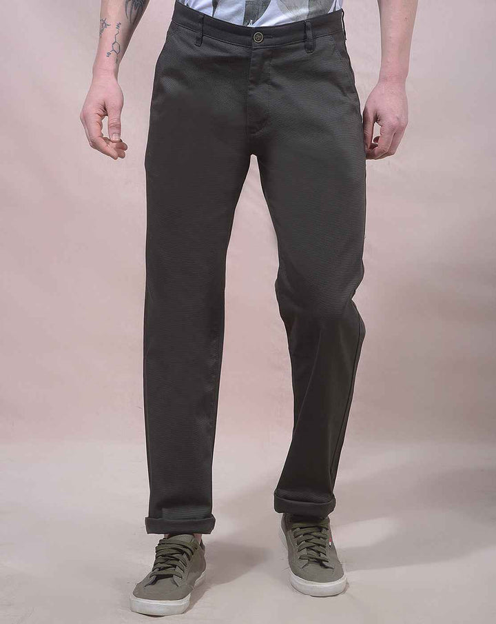 Versatile Olive Straight Chino Trousers