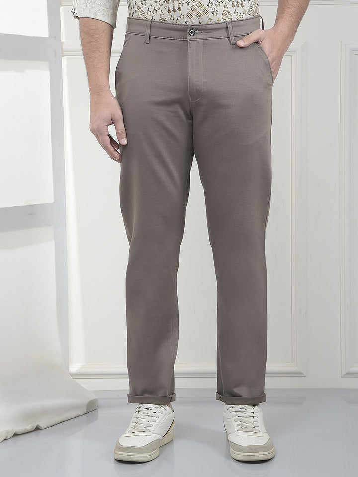Earth-Tone Refined Khaki Trousers