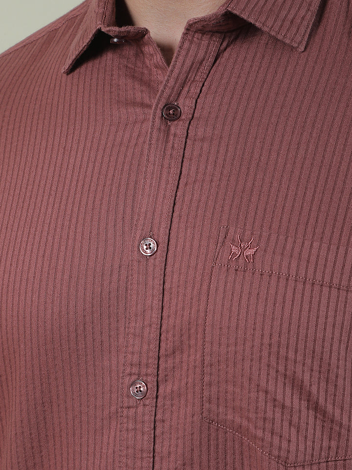 Hazelwood Brown Striped Shirt