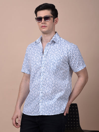 Chic Blue Printed Shirt
