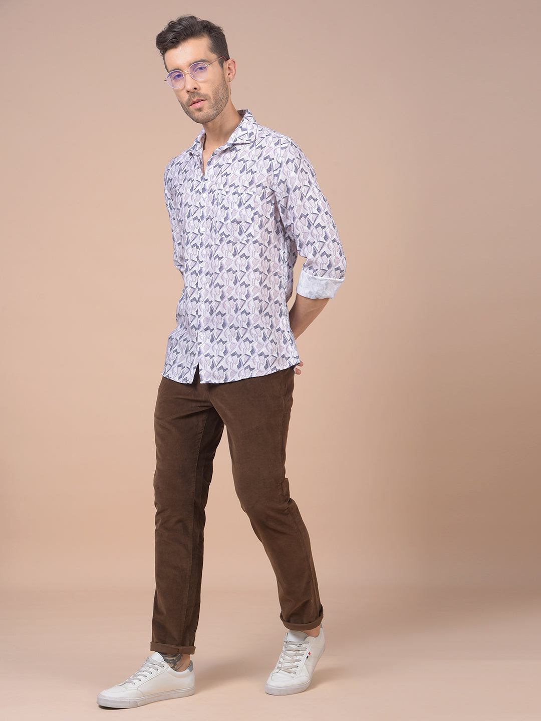 Purple Printed Shirt