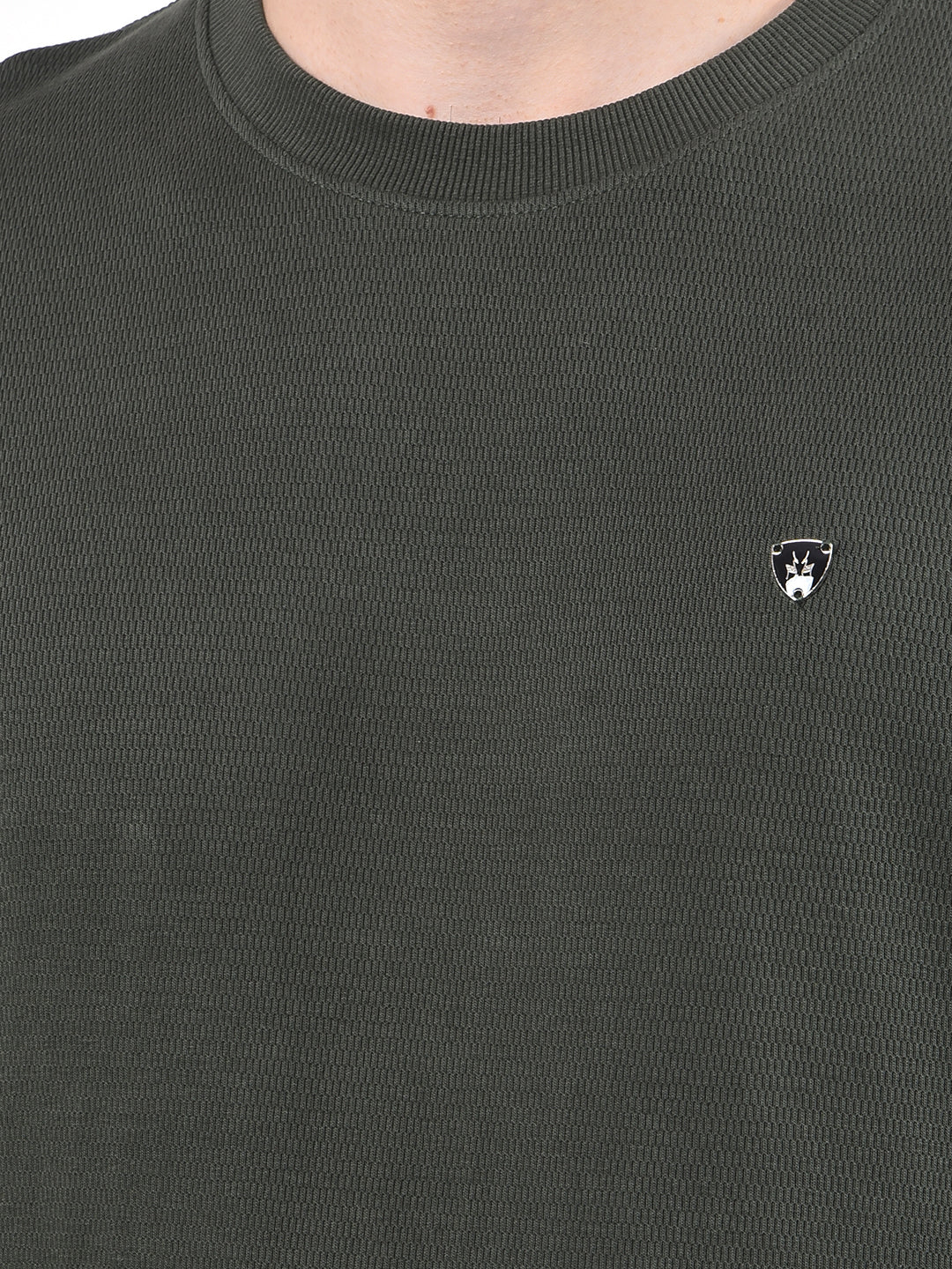 Green Jacquard 100% Cotton Sweatshirt