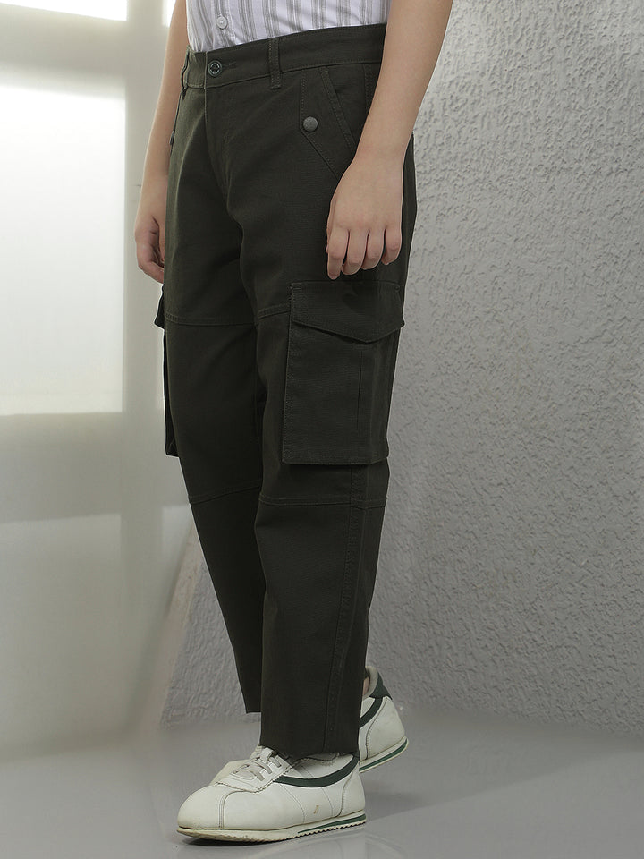 Tailored Deep Olive Cargo Trousers