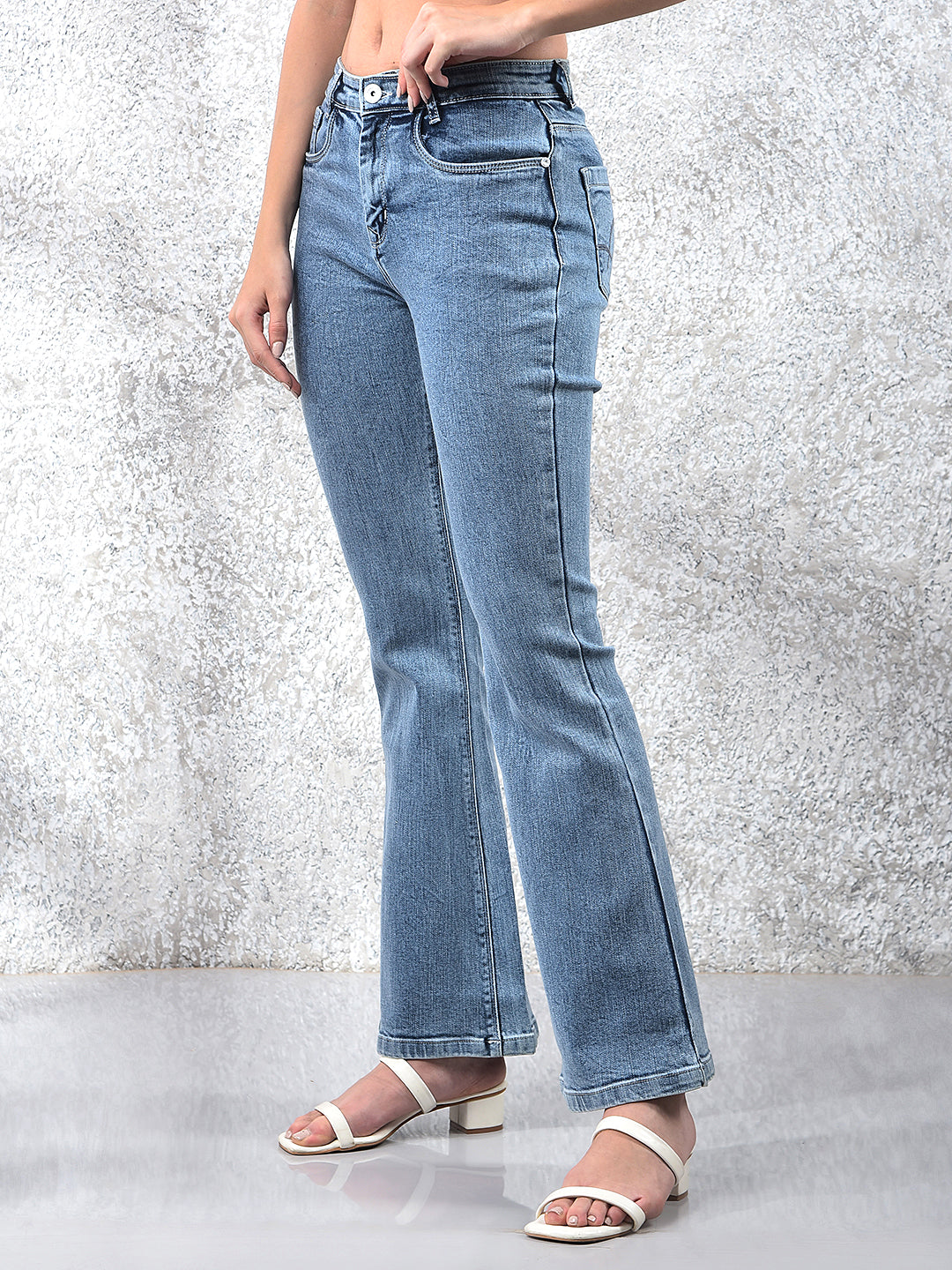 Retro Blue Bootcut Jeans