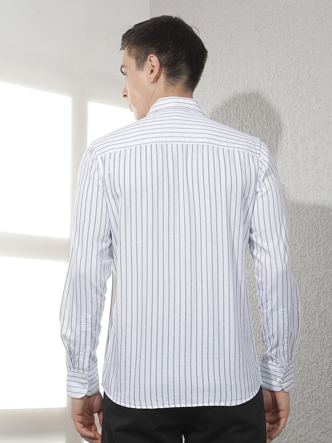 White Vertical Stripes Shirt