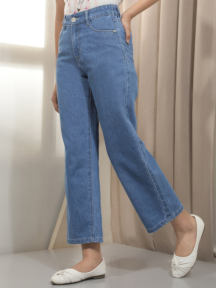 Blue Wide Leg Jeans
