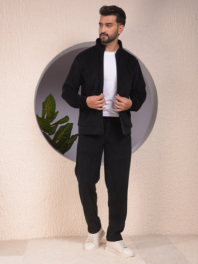 Black Jacquard Sweatshirt