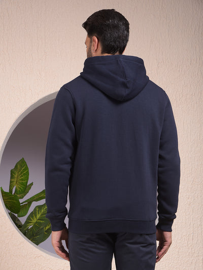 Navy Blue Hooded Neck Sweatshirt