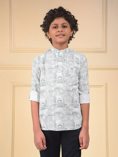 Luxe Green Printed Kurta