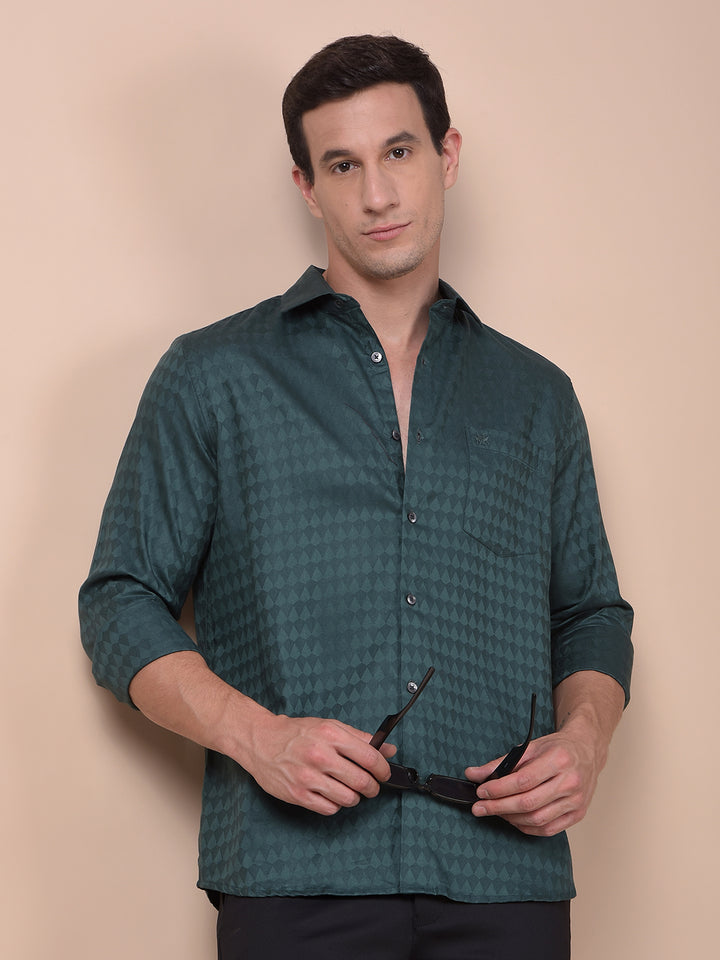 Classique Green Printed Shirt
