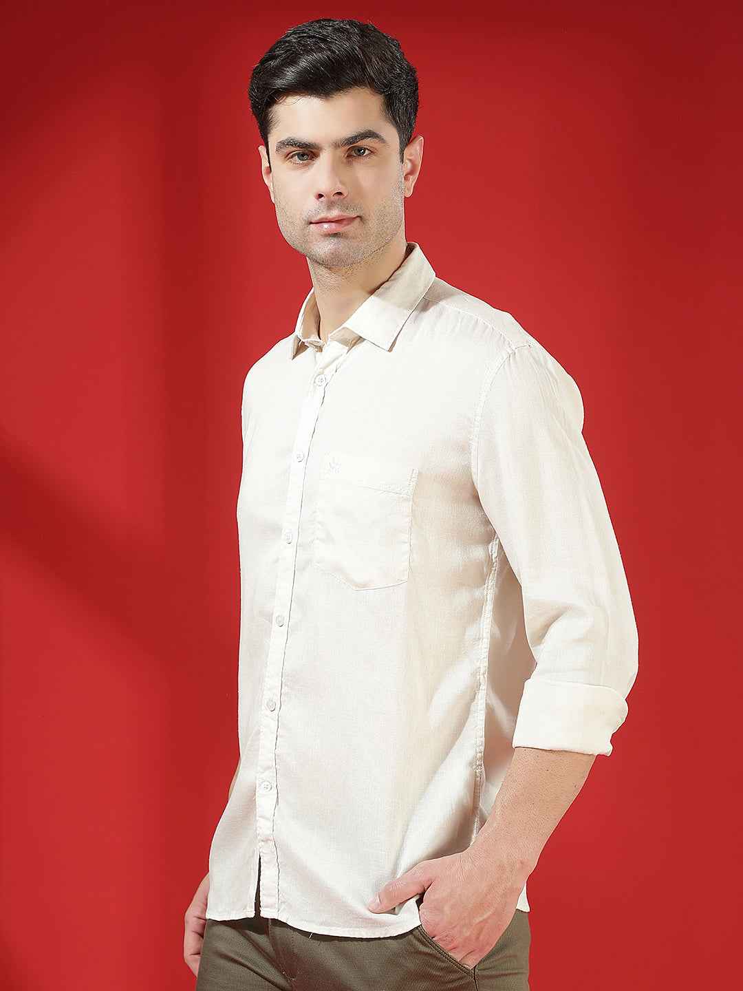 Beige Classic Comfort Shirt
