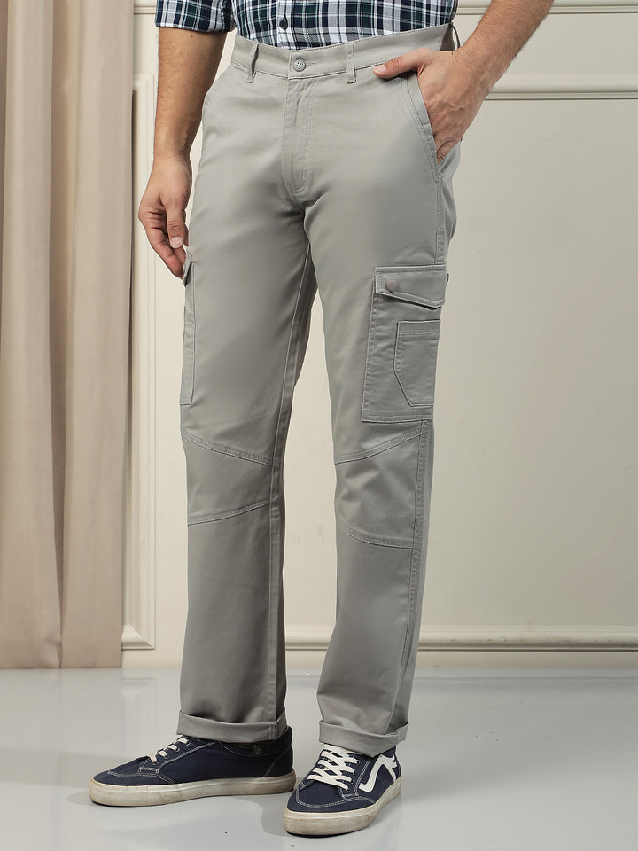 Chic Heather Grey Cargo Trousers