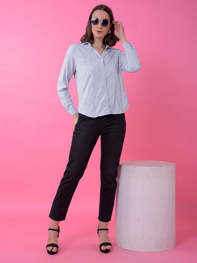 Blue Jacquard Shirt
