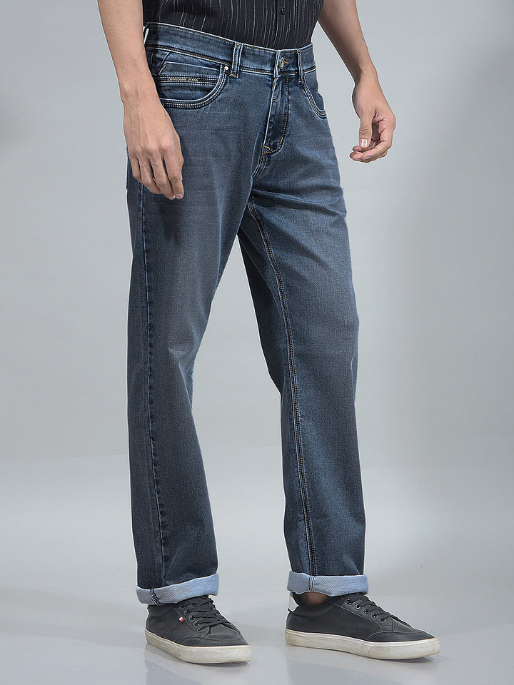 Indigo Blue Straight Jeans