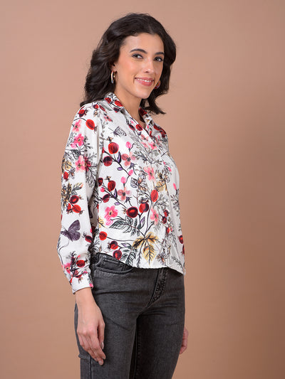 Multi-Color Floral Print Shirt