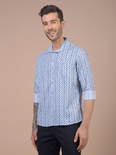 Blue Printed Shirt