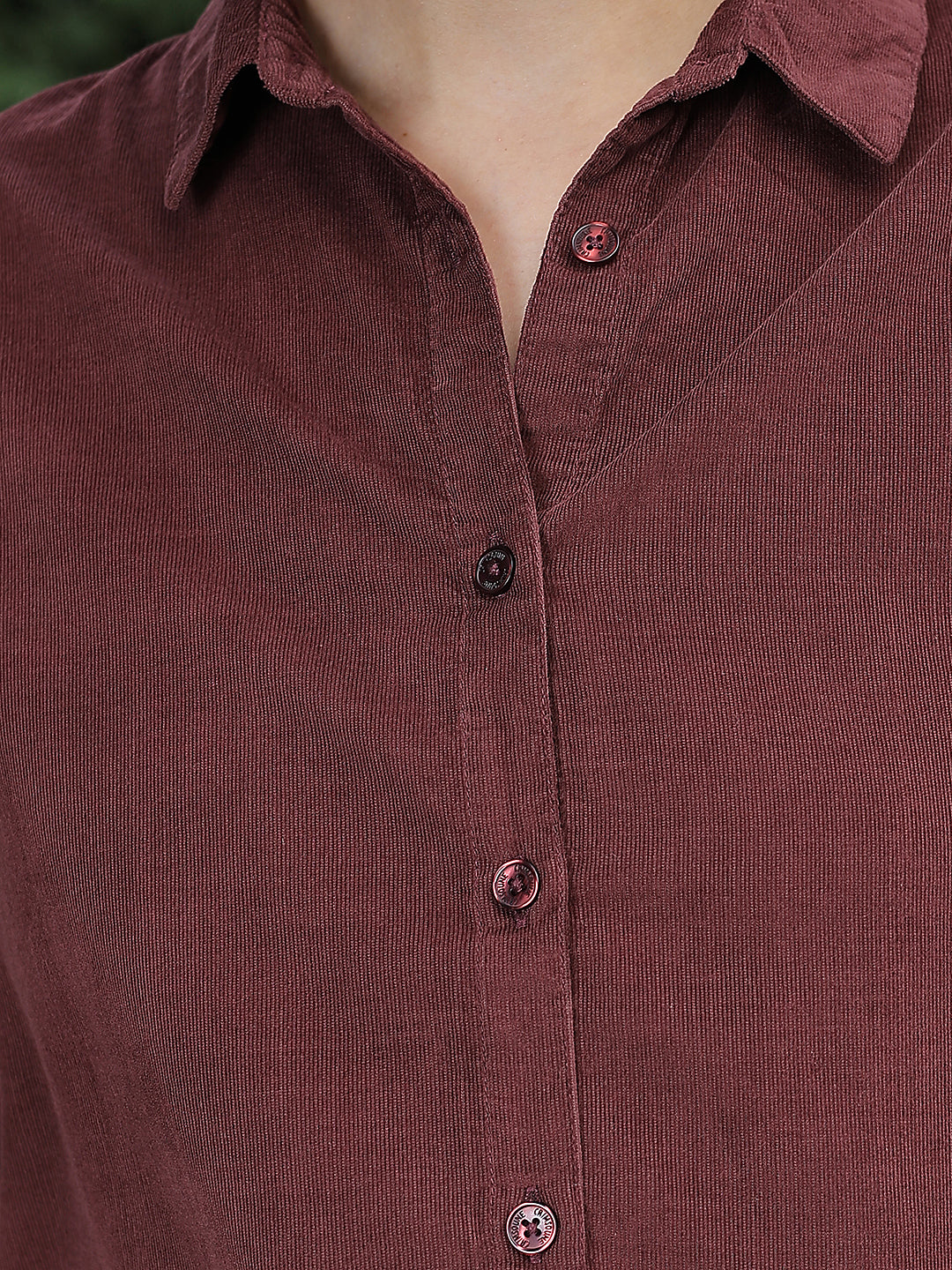 Classic Velvet Wine Corduroy Shirt
