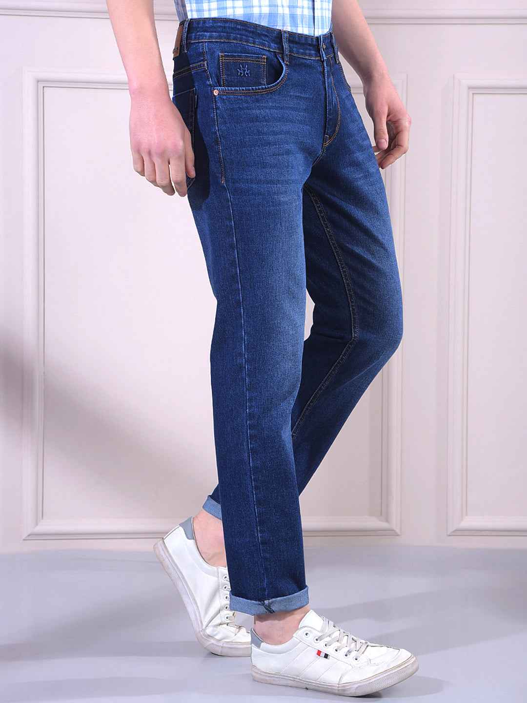 Sophisticated Navy Blue Subtle Jeans