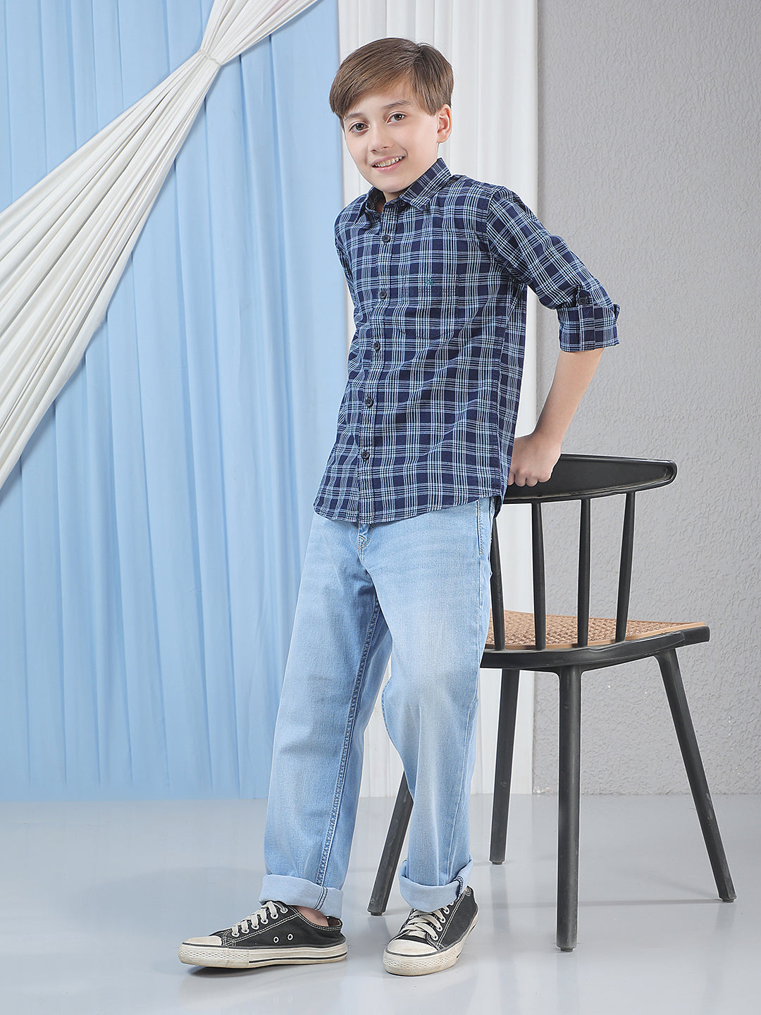 Green Checked 100% Cotton Shirt