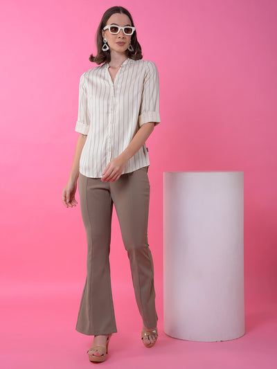 Brown Bootcut Trousers