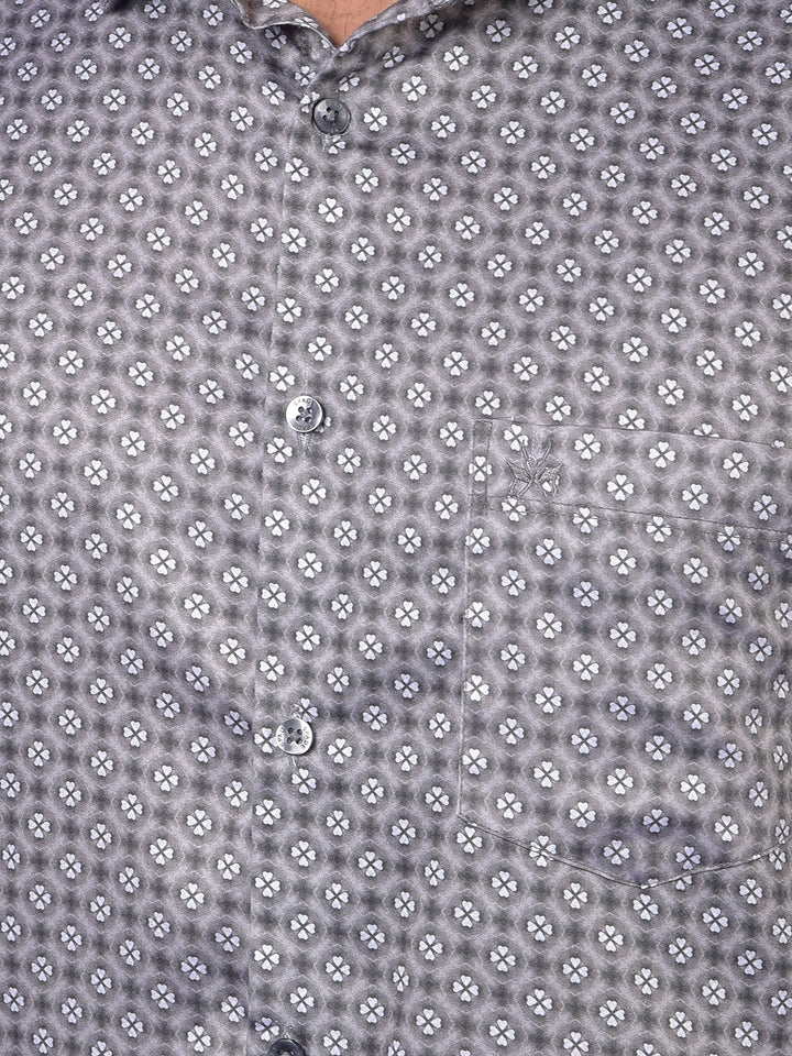 Grey Printed Shirt