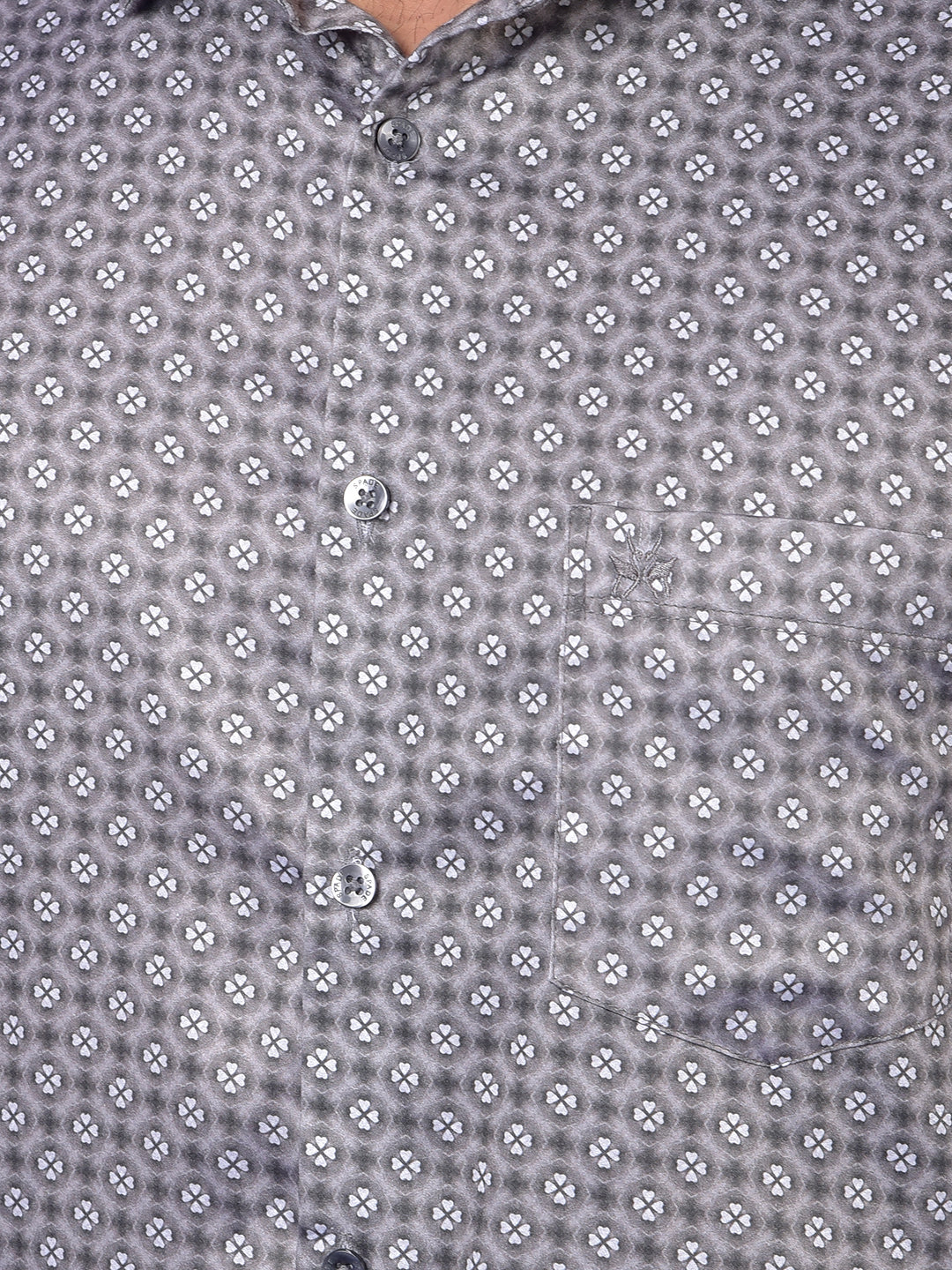 Grey Printed Shirt