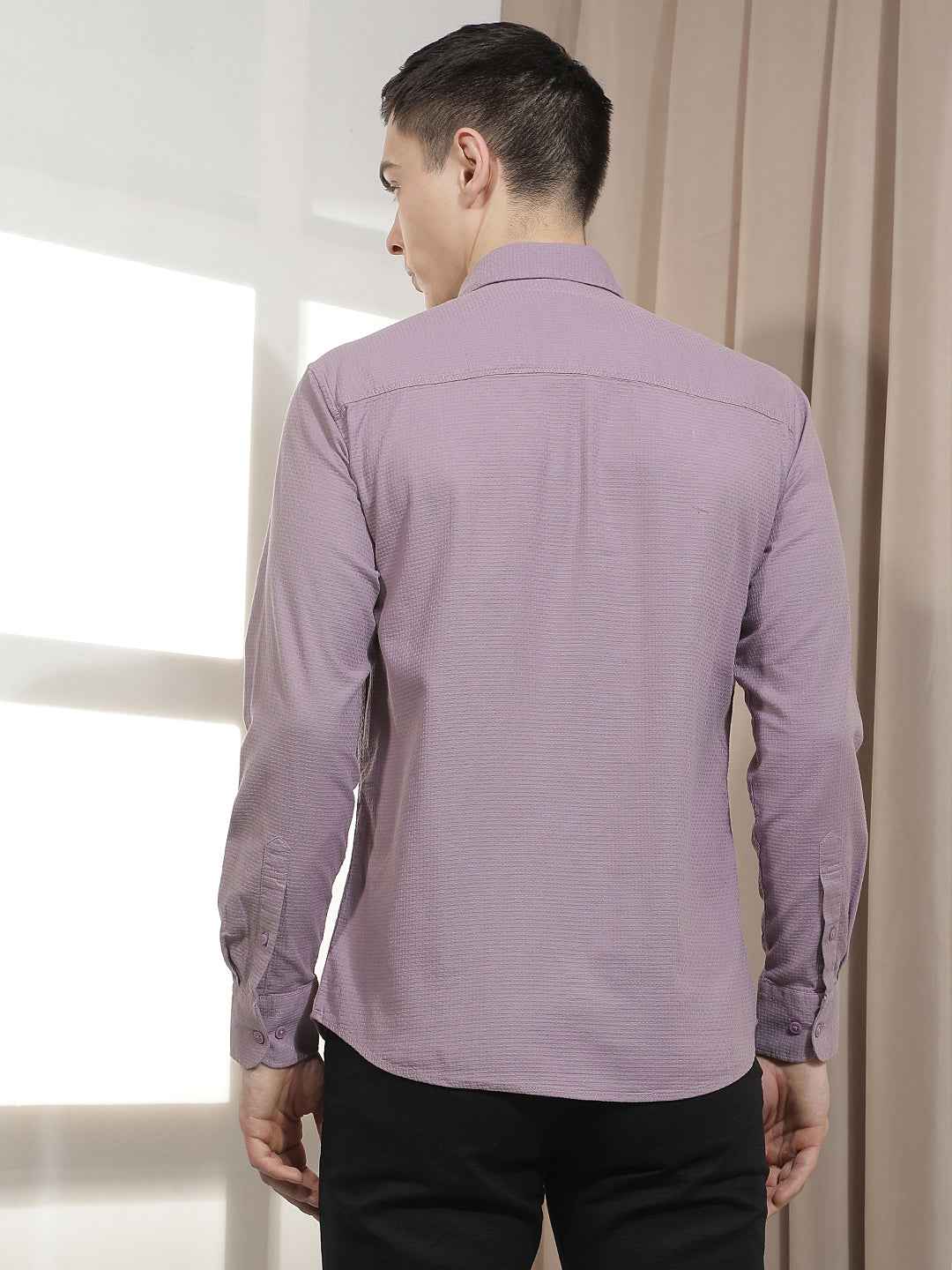 Purple Jacquard Shirt