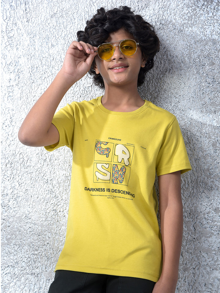 Mustard Embroidered T-Shirt