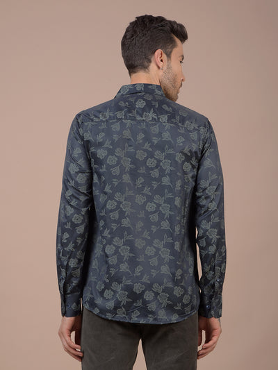 Green Floral Print Shirt