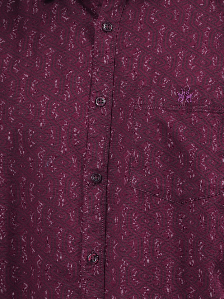 Maroon Printed Shirt