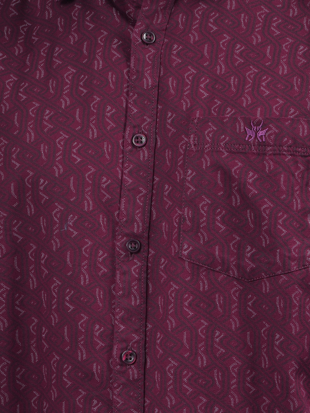 Maroon Printed Shirt