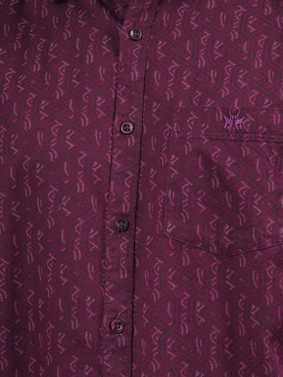 Maroon Printed Shirt