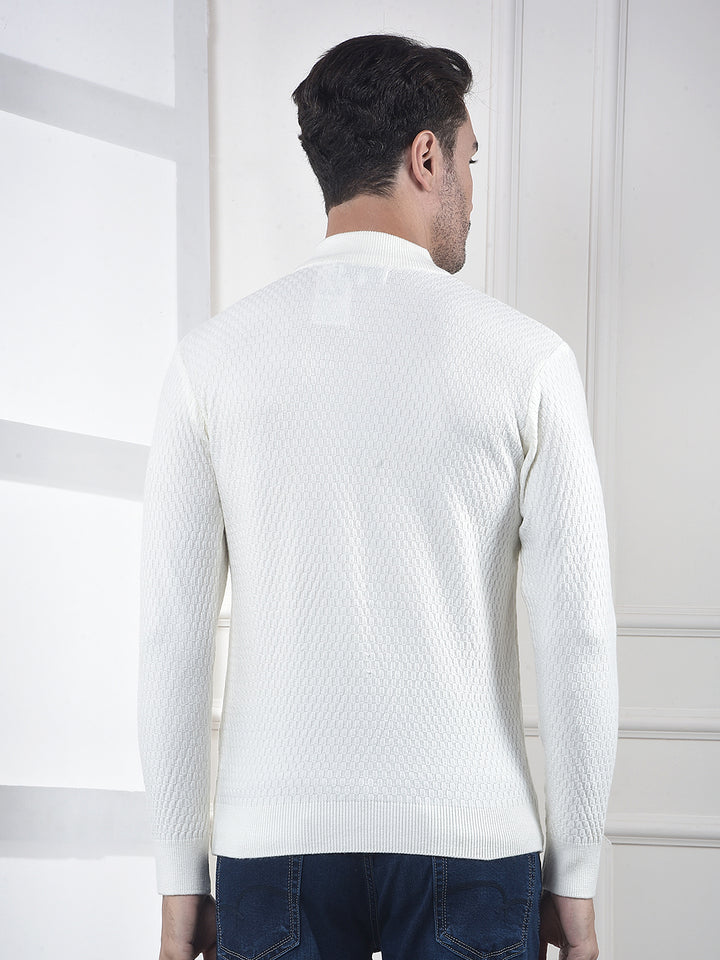 Off White Jacquard Sweater