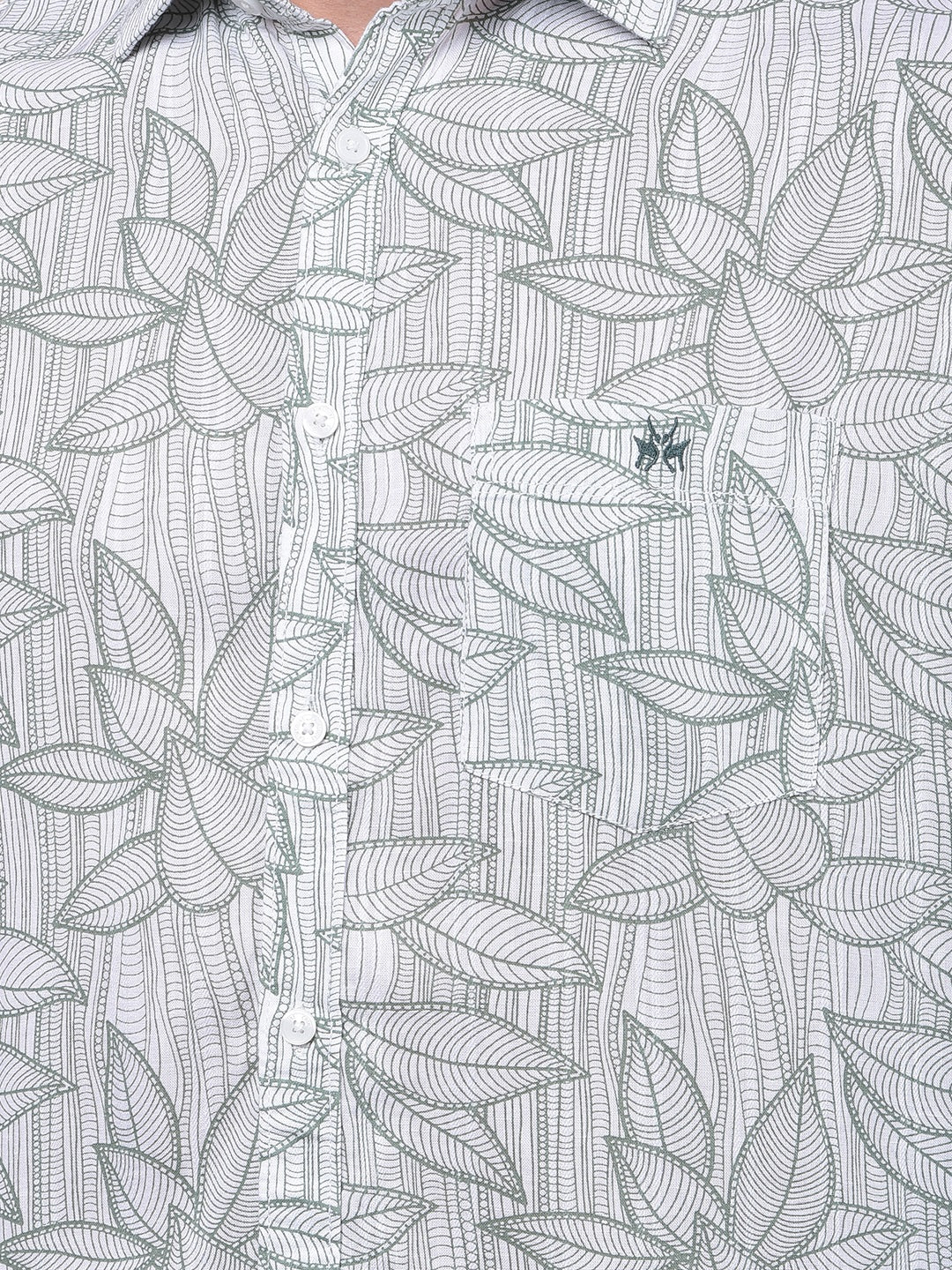 Green Floral Print Shirt