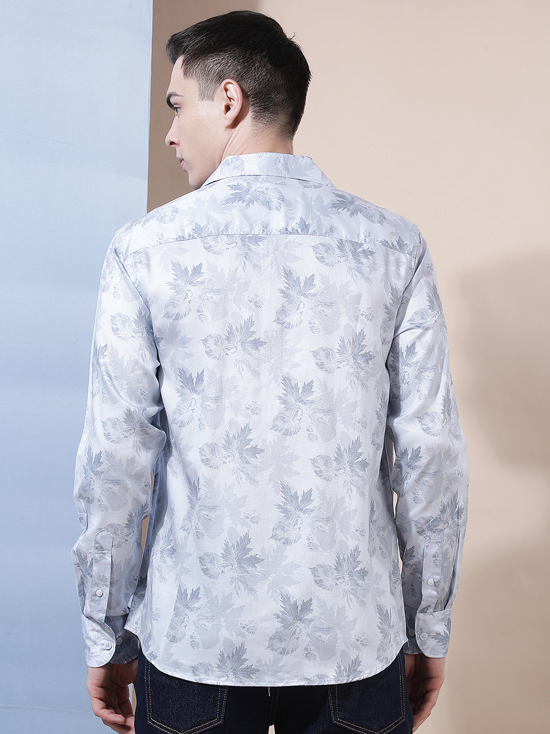 Blue Floral Print Shirt