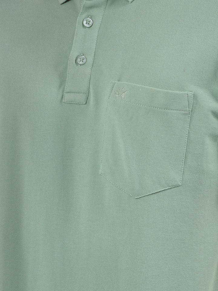 Green Polo Neck T-Shirt