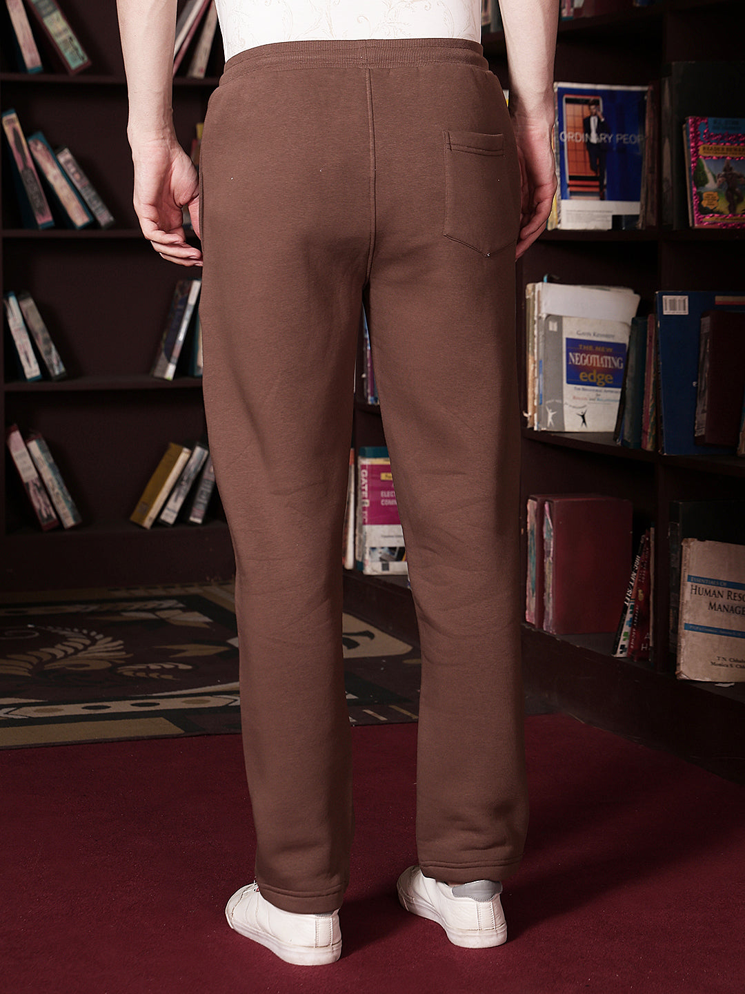 Structured Cinnamon Brown Trackpants